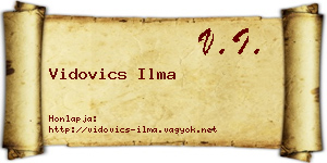 Vidovics Ilma névjegykártya